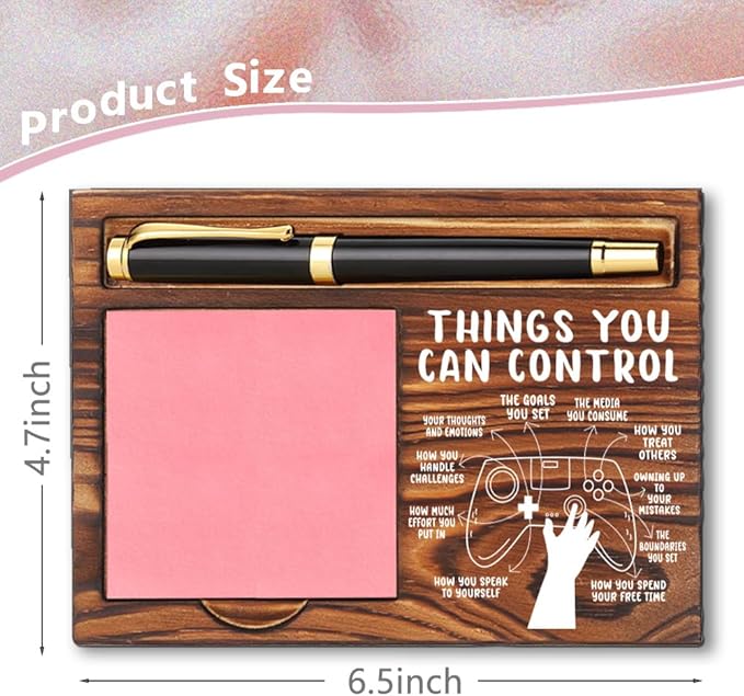 Inspirational Quotes Office Sticky Note Holder, Cute Sticky Note Holder, Thank You Appreciation Gifts for Friends Women Men Coworkers, Office Desk Self-Stick Note Pad Holders YB364