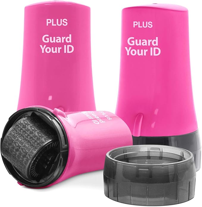 Guard Your ID Advanced Rollers Identity Theft Prevention Security Kits (Pink, Regular 3-Pack)