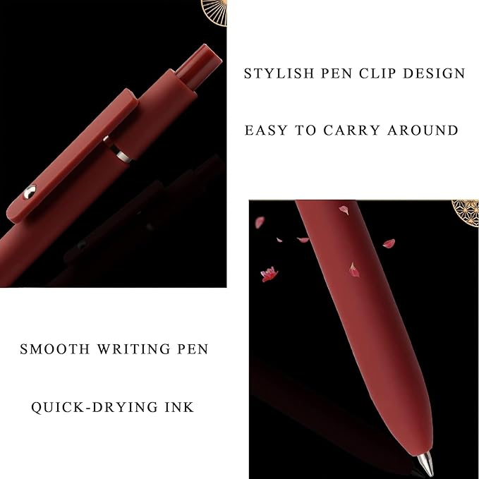 ITAWIXS Aesthetic Gel Ink Pens, 5pcs Fine Point Smooth Writing Pens, Office Desk Accessories, Cute Morandi Pens for journaling School Office Supplies, Gifts for Women and Men