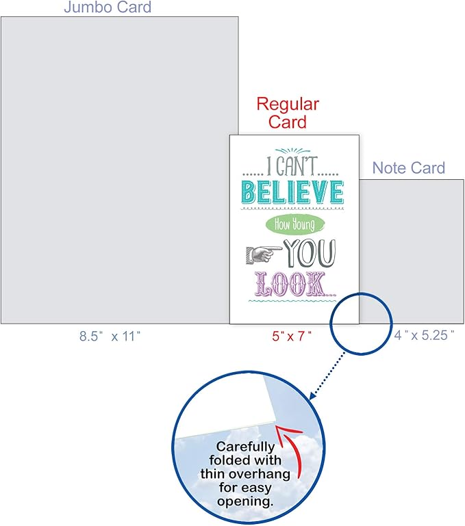 NobleWorks - Funny Happy Birthday Card with Envelope - Congrats Greeting Card, Birthday Fun - Your Old Photos C6876BDG