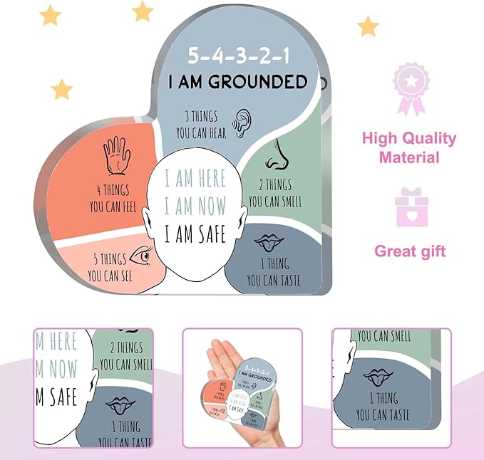 Mental Health Decor, Psychotherapy Affirmations Heart Acrylic Sign, Therapy & Counseling Office Decor, Therapy Anxiety, Mental Health Awareness Gifts for School Home Tabletop Therapy Office Decor