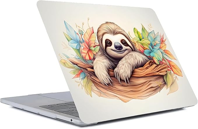 Compatible with 13.3 Inch MacBook Air A1466/A1369, Cute Sloth Hard Plastic Shell Cover Case