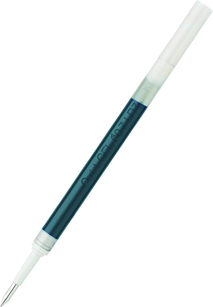 Pentel Refill Ink for EnerGel RTX Retractable Gel Pen, 12 Pack, 0.7mm, Medium Point, Turquoise Blue (LR7-S3)