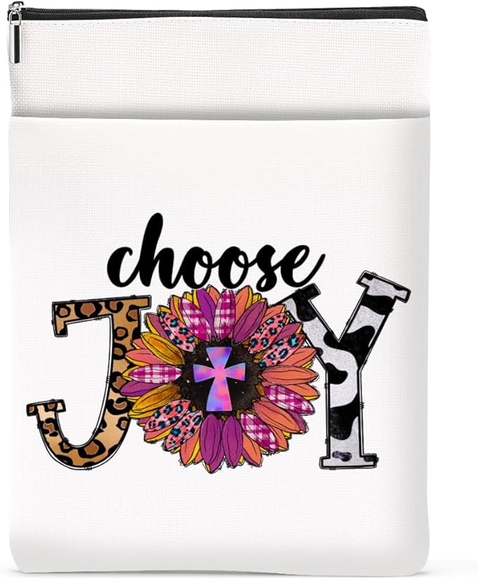 Inspirational Western Faith Christian Gifts Book Sleeve Book Cover Religious Cowgirl Accessories for Women Teacher Colleague Graduation Christmas Birthday Book Lovers Gifts Book Protector with Zipper