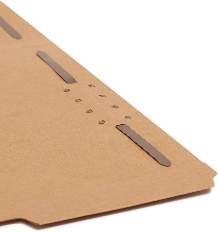 Smead Fastener File Folder, 2 Fasteners, Reinforced 1/3-Cut Tab, Letter Size, Kraft, 50 per Box (14837)