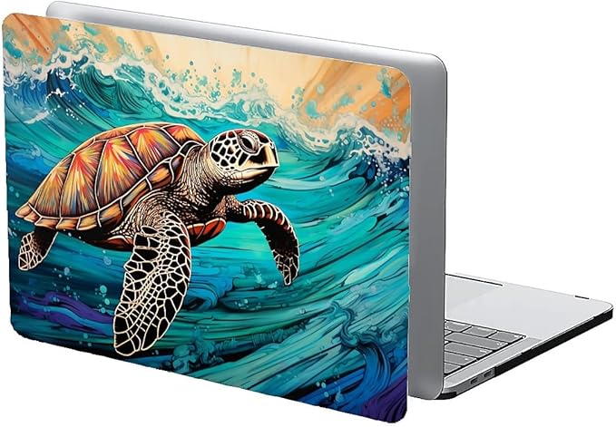 Compatible with 15.4 Inch MacBook Pro A1707/A1990, Animal Sea Turtle Hard Plastic Shell Cover Case