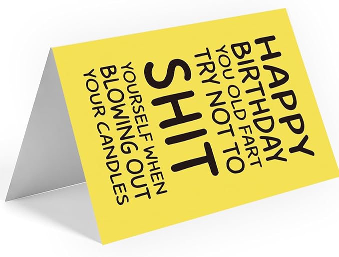 Funny Birthday Card & Gifts for Men Husband Boyfriend Him Dad, Happy Bday Card