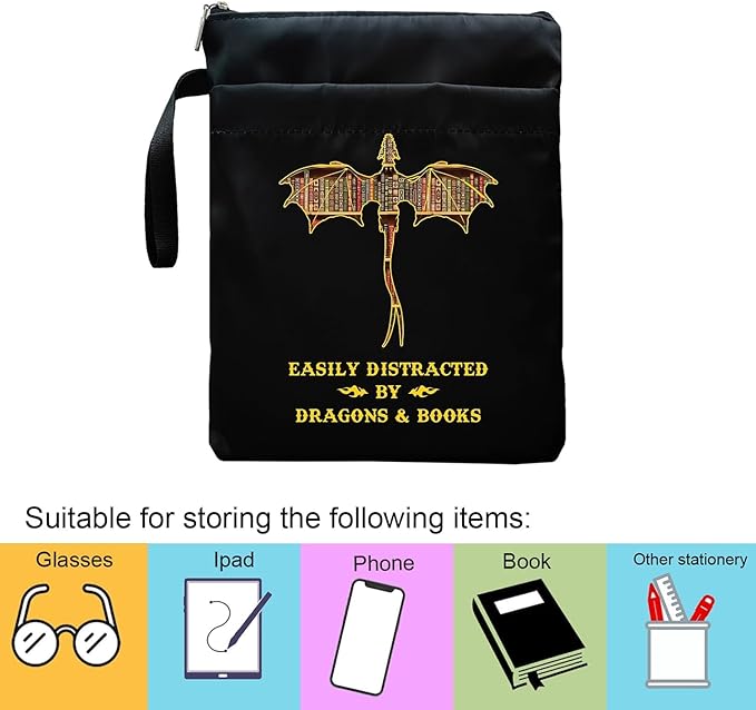 Romantasy Dark Academia Dragons Book Sleeve, Fantasy Novel Reader Gift, Bookish Gifts, Book Inspired Gift, Paperback Book Protector Book Cover Dragons Lovers Book Gifts