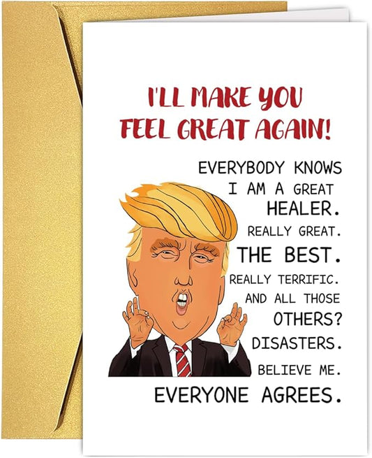 UUEFKTN Humor Encouragement Card Support Gift For Men Women, Naughty Sympathy Get Well Soon Get Better Recovery Card for Friend,Funny Feel Better Gift for Him Her