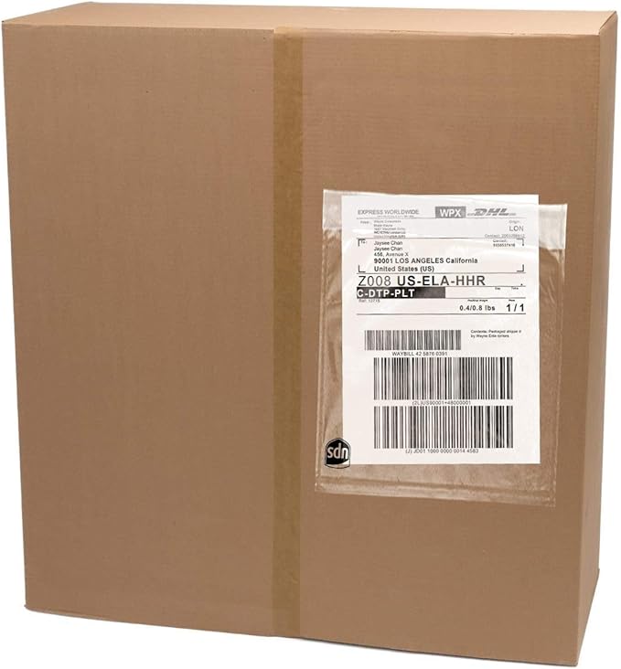 250 Pack UPS Label Pouches 6.5” x 10”| Packing List Envelope | Commercial Grade UPS Pouches | Shipping Label Pouches | Mailing Pouches | UPS Pouches | UPS Label Pouch | Labels for Storage Bins