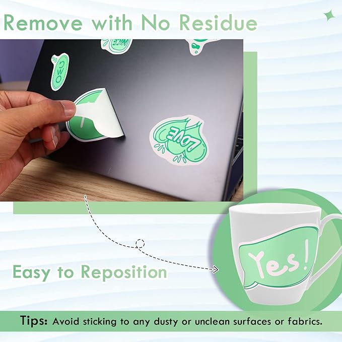 Koala Printable Vinyl Sticker Paper for Inkjet Printer - 100 Sheets Sticker Printer Paper Matte White, Waterproof Sticker Paper 8.5x11 Inch, Work with Cutting Machine