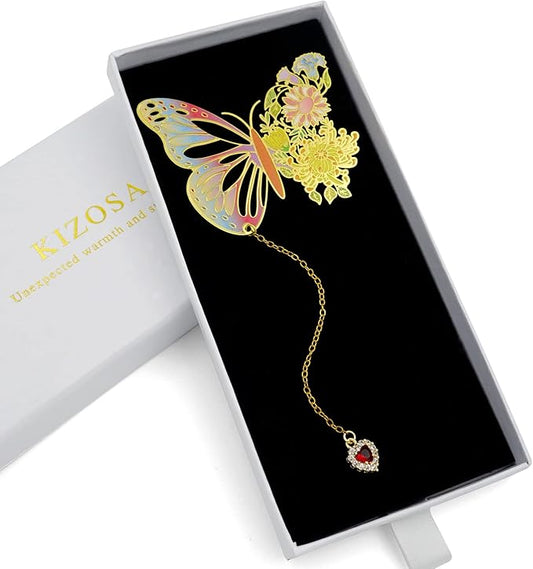 Butterfly Bookmarks for Women,Cute Funny Metal Bookmark,Unique Gifts Book Markers for Women Book Lovers,Teacher Appreciation Gifts,Valentine Mother's Day Christmas New Year Birthday Gift