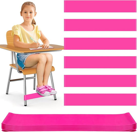 6 Pack Chair Bands for Kids with Fidgety Feet, ADHD Tools for Kids, ROOKEA Sensory Room Must Haves for Adhd Kids Fidget Chair Bands Autism Classroom Must Haves ADHD Tools for Classroom Home Chairs