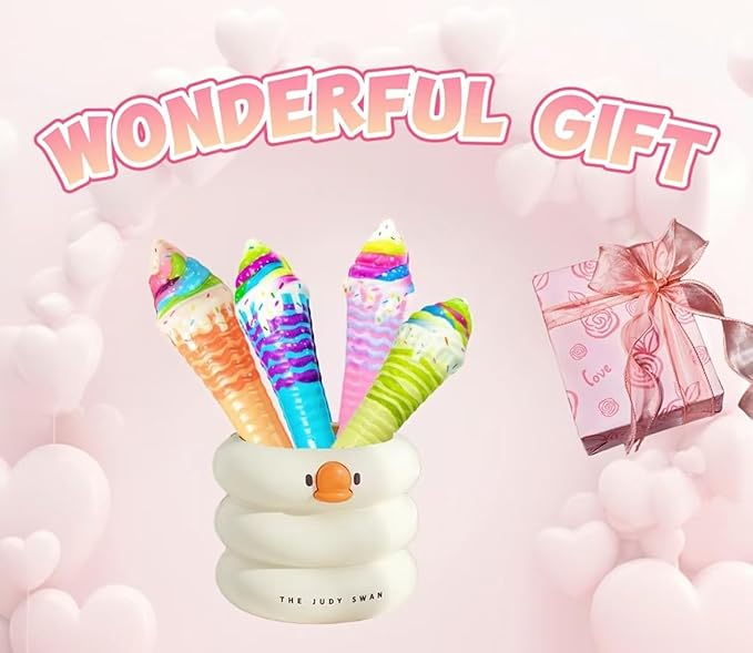 Easter Baskets Kawaii Squishy Pens 4Pcs Cute & Fun Pens for Stationary & Cool Pen for Teenage Gifts for Tweens Back to School Supplies