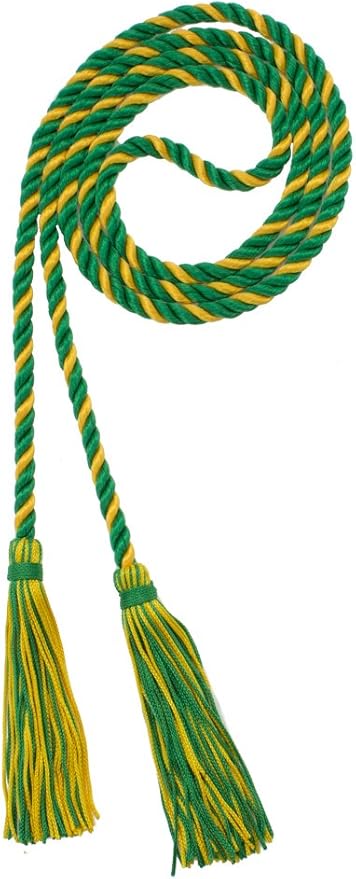 Tassel Depot Graduation Honor Cord - Kelly/Gold - Every School Color Available - Made in USA