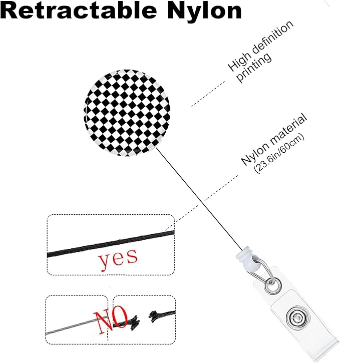 Badge Reels Holder Retractable with ID Clip for Nurse Name Tag Card Nursing for Doctor Teacher Student Employee Office Medical Work