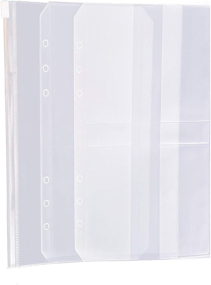 Chris.W A5 Refills Paper, 3 Pack 40 Sheets A5 Colorful Ruled Binder Paper, 3 Pcs Binder Pockets, 1 Page Marker - 6 Hole Notebook Inserts for 6 Ring Refillable A5 Binder Notebook Planner