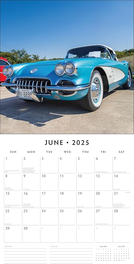 Red Robin 2025 American Classics Monthly Wall Calendar | 12" x 24" Open | Premium Thick & Sturdy Paper | Hangable 12 Month Calendar | Plastic Free | 4 Month Transition Page for 2024