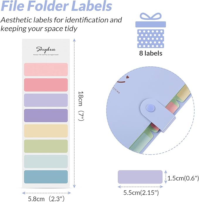 SKYDUE Letter A4 Paper Expanding File Folder Pockets Accordion Document Organizer (Purple)