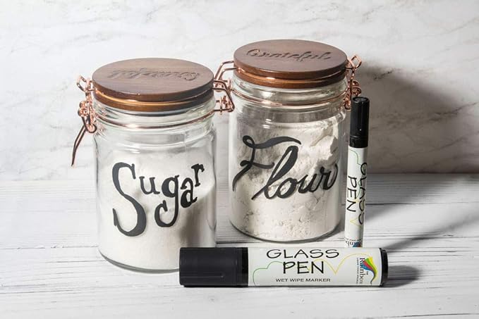 Glass Pen Window Marker: Liquid Chalk Markers for Glass, Car Marker or Mirror Pen with Washable Paint - Graduation Car Windows, Storefront Window, Wedding, Parade, Party & Holiday (Brown, Fine Tip)