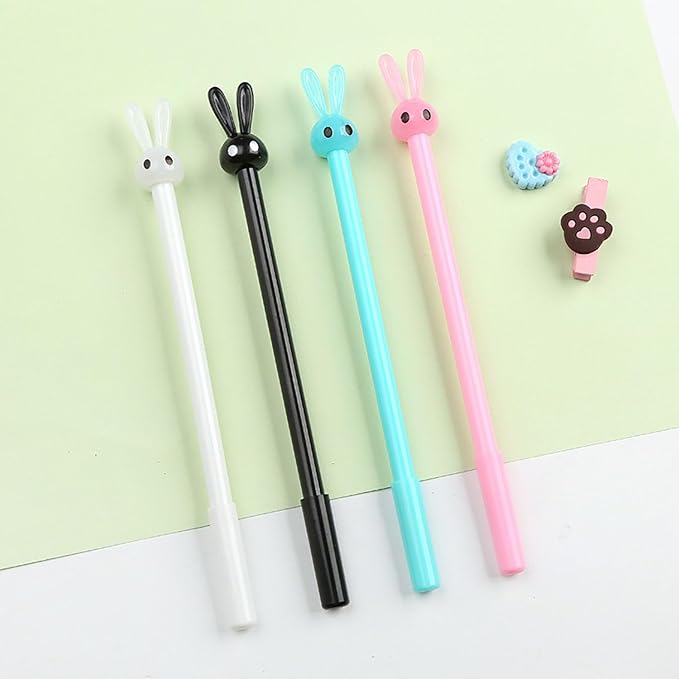 YYaaloa 12pcs Easter Pens Gel Ink Pens 0.5 mm Black Ink Novelty Pens for Child, Women Coworkers Kids Office School Home Wedding Bridal Shower Gifts Party Supplies (Easter Pens 12pcs)