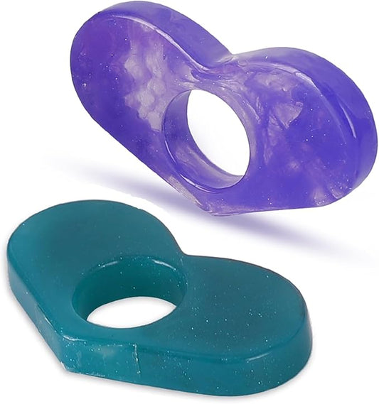 Thumb Page Holder for Reading 2Pack, Starry Sky Thumb Bookmark, Heart-Shaped Book Opener Holder, Book Finger Page Holder, Book Accessories for Reading Lovers(Blue, Purple）