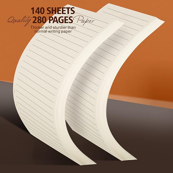 A5 Refill Paper, A5 Loose Leaf Binder Paper for A5 Binder, A5 Planner Inserts, A5 Lined Paper Refill, 6 Ring A5 Paper Refill for A5 Binder Refillable Notebook Journal, 140 Sheets/280 Pages