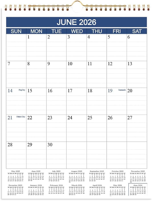 Calendar 2025-2026 - Wall Calendar Runs from Jan 2025 to Jun 2026-18 Monthly Calendar with Thick Paper for Planning and Organizing for Home or Office, Calender Planner, 8.5 x 11 In 2025 26 Calendars