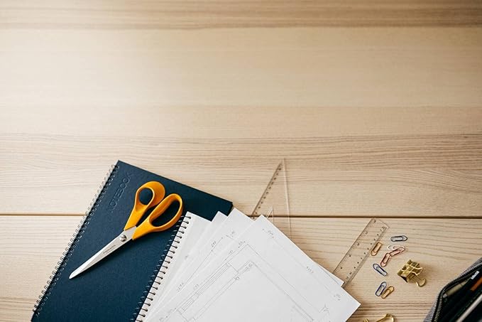 Fiskars Universal Scissors for Handcraft, Sewing and Office Work, Classic, Length: 21 cm, for Right-Handers, Orange, 1005148