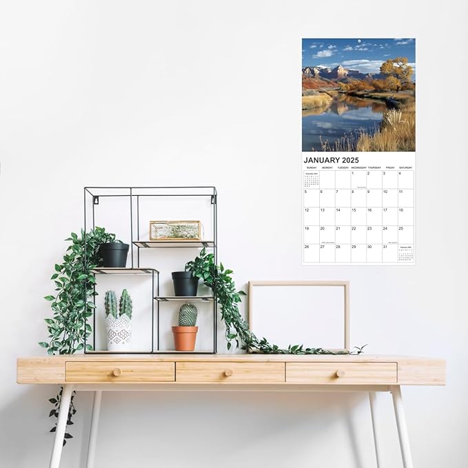 Calendar 2025, National Parks Calendar 2025-2026 from January 2025 - June 2026, 12" x 24" Opened 18 Months Calendar, Full Page Months Thick & Sturdy Paper for Gift Perfect Calendar Organizing & Planning