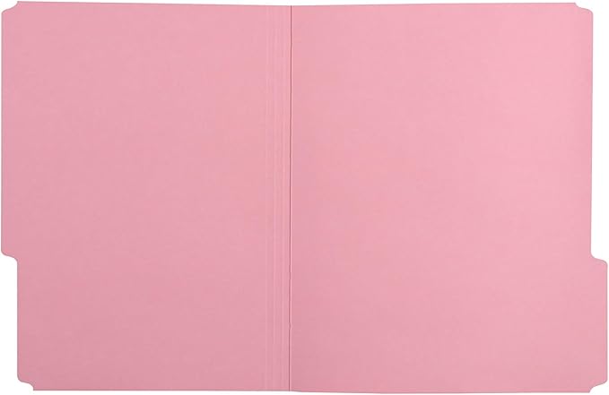 Amazon Basics File Folders, Letter Size, 1/3 Cut Tab, Pink, 36-Pack