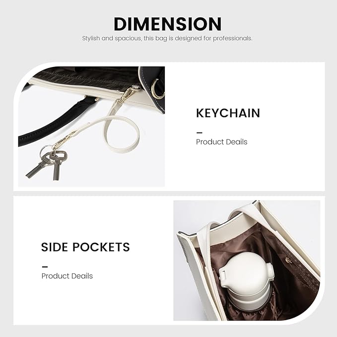 LOVEVOOK Laptop Tote Bag for Women, Work Totes Business Office Computer Briefcase with Clutch Purse