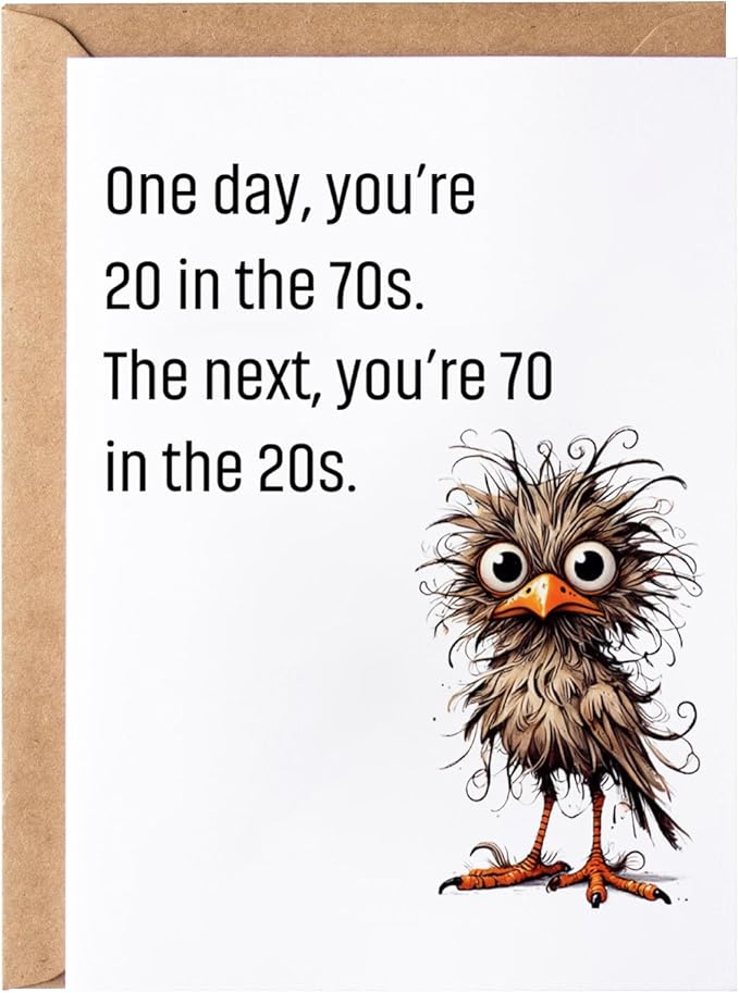 One Day Your 20 in the 70s Greeting Card - Funny 70th Birthday Card Gifts for Women Men - Happy 70th Birthday Decorations for Dad Mom - Cool Bday Gifts for 70 Year Old Woman Man