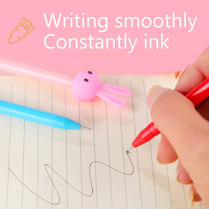30Pcs Cute Cartoon Gel Black Ink Pens,Random Kawaii Writing Pens,Assorted Styles Pens for School Office Home Student Kids Present