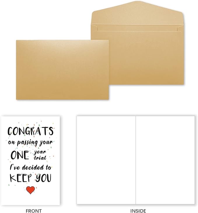 Ziwenhu 1 Year Anniversary for Boyfriend Gifts, Funny Anniversary Card for Boyfriend, Humorous One Year Anniversary Card for Girlfriend