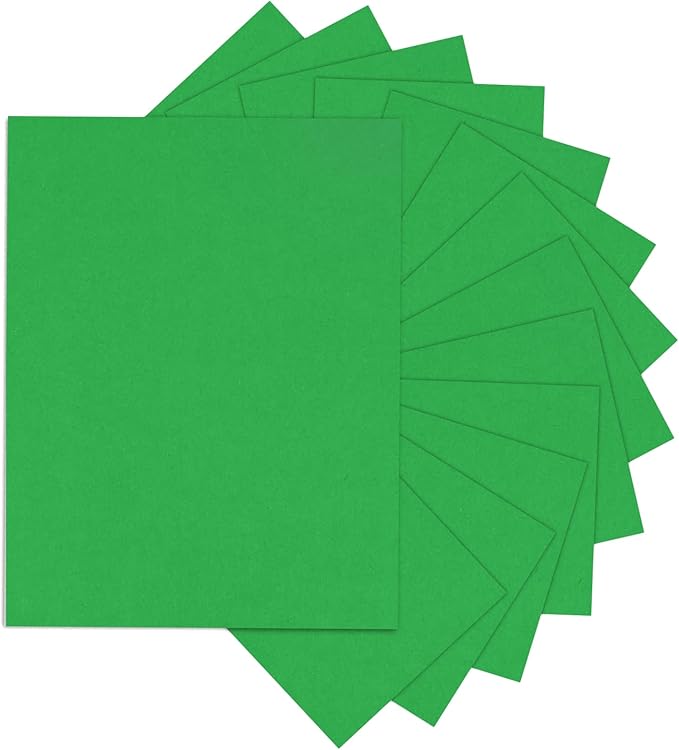 Forest Green Cardstock 8.5 x 11 Thick Printer Paper, Goefun 24 Sheets 80lb Green Card Stock Paper for Christmas Cards Making, Invitations and Craft