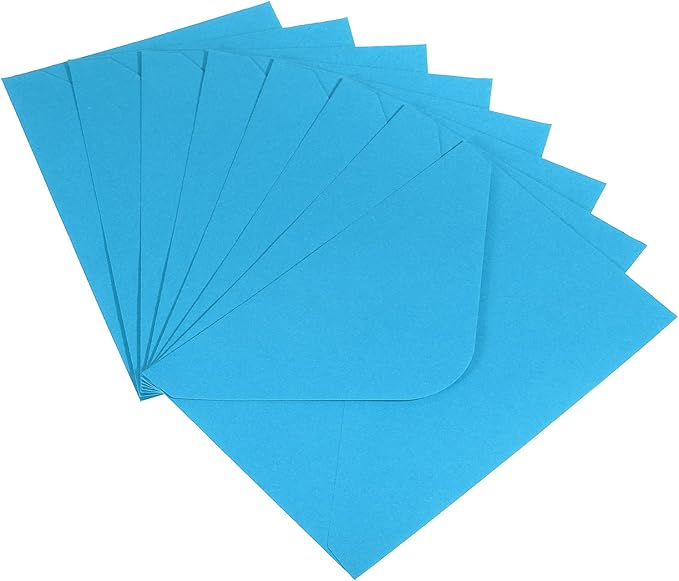 PATIKIL Mini Envelopes, 50 Pack Gift Cards Business Cards Envelope for Greeting Weddings, Light Blue