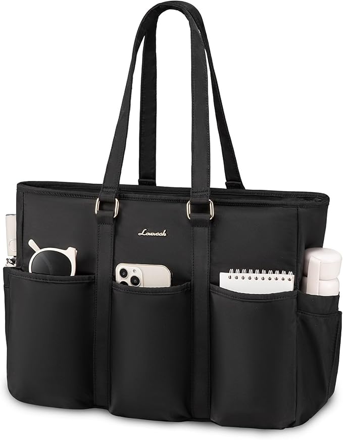 LOVEVOOK Work Tote Bag for Women, 15 Inch Laptop Bag for Women, Teacher Tote Bag Nurse Bag, Utility Bag For Work/Travel/College/Daily, Professional Computer Bag Large Purse Handbag With Multi Pocket