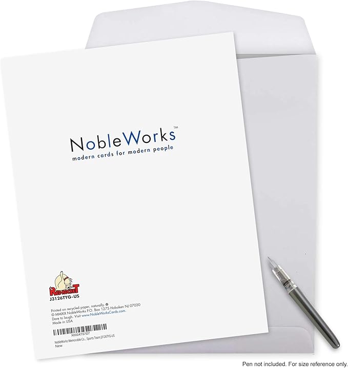NobleWorks - 1 Jumbo School Coaches Thank You Card From US, Everyone with Envelope (8.5 x 11 Inch) - Team Sports Gratitude, Teacher, and Mentor Notecard - Memorable Coach J3126TYG-US