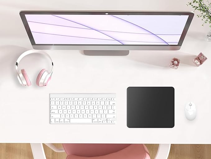 eulps Mouse Pad with Stitched Edge, Multiple Patterns Computer Mouse Pads with Non-Slip Rubber Base, Washable Cloth Mousepad, for Gaming, Laptop, PC (Graphite)