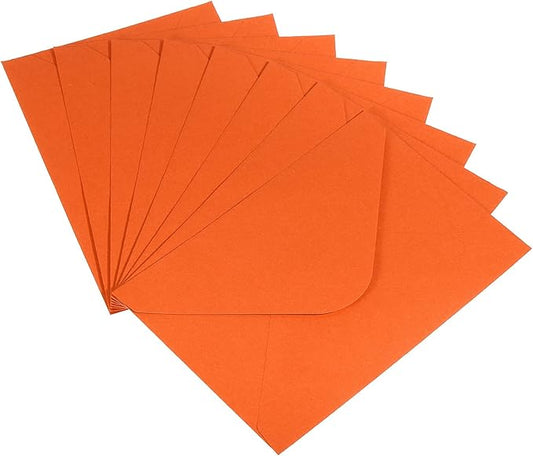 PATIKIL Mini Envelopes, 50 Pack Gift Cards Business Cards Envelope for Invitation Graduation, Orange