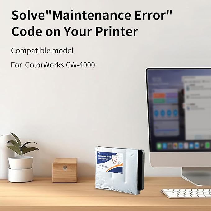 HEG SJMB4000 Remanufactured SJMB4000 Maintenance Box C33S021601/C33S021602 for Colorworks CW-C4000 C4000 C4000e C4020 C4030 Color Inkjet Lable Printer(2 Pack)