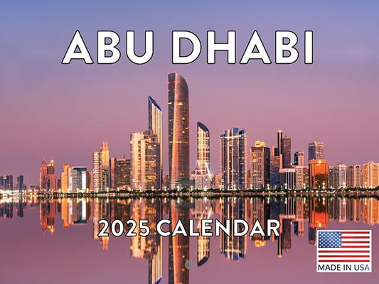 Abu Dhabi UAE Calendar 2025 Wall Monthly | American Made In The USA