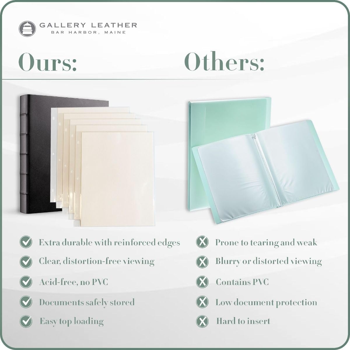 Gallery Leather Bulk Presentation Pages (50 Sheets) - 8.5" x 11"