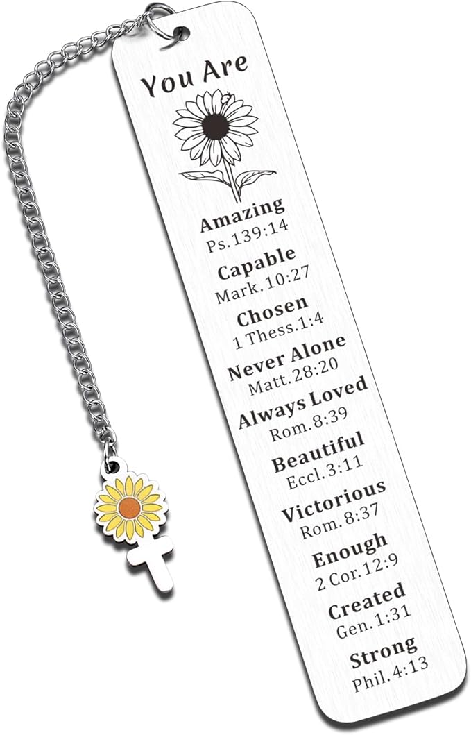 Stocking Stuffers for Women, Stocking Stuffers for Girls, Baptism Gifts for Girl, Confirmation Gifts for Teen Girls, First Communion Gifts for Girls Religious Bible Bookmark Christian Gifts for Women