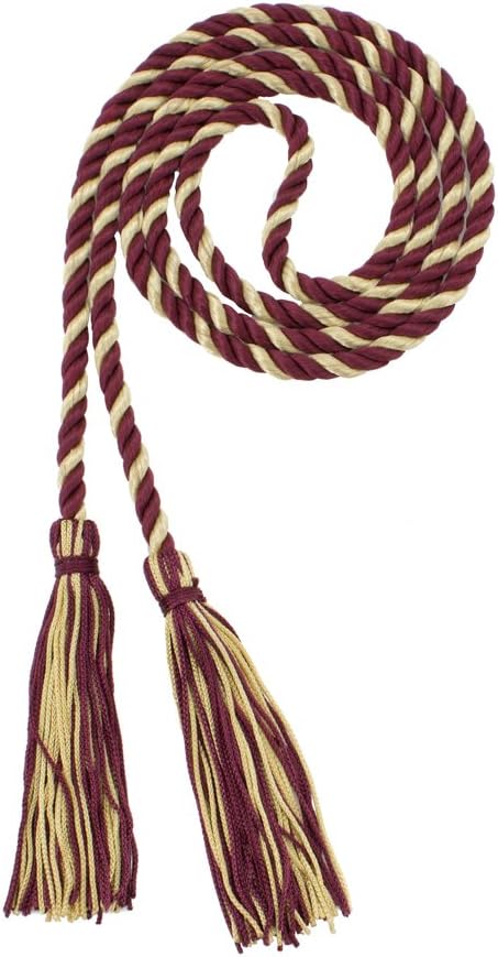 Tassel Depot Graduation Honor Cord - Maroon/Old Gold - Every School Color Available - Made in USA