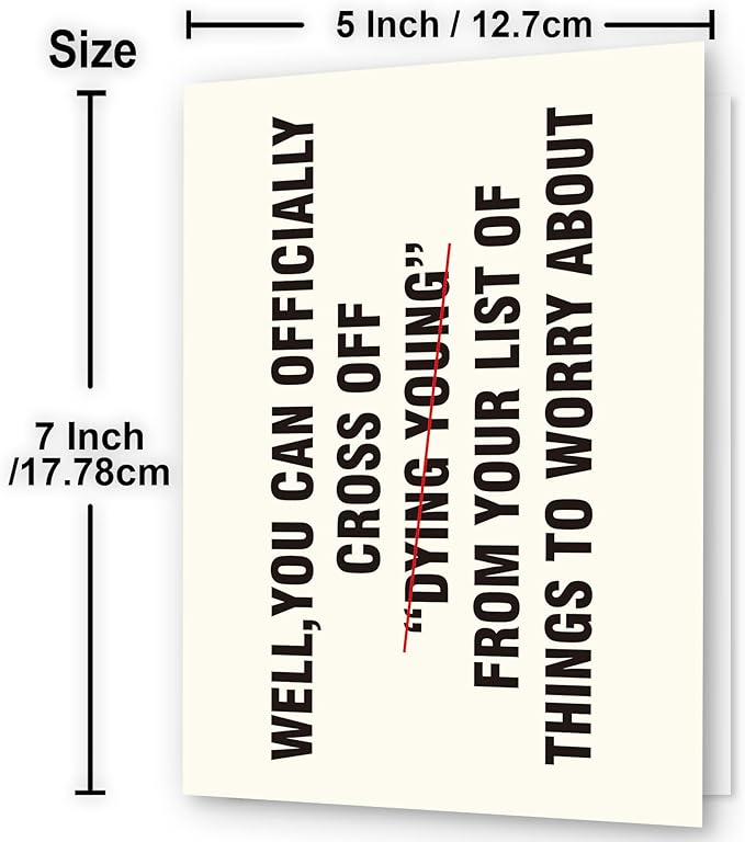 Funny Birthday Cards for Men, Women, Brother, Sister, Dad, Mom, Husband, Friend, and Anyone | Humorous Gifts | Unique Birthday Decoration