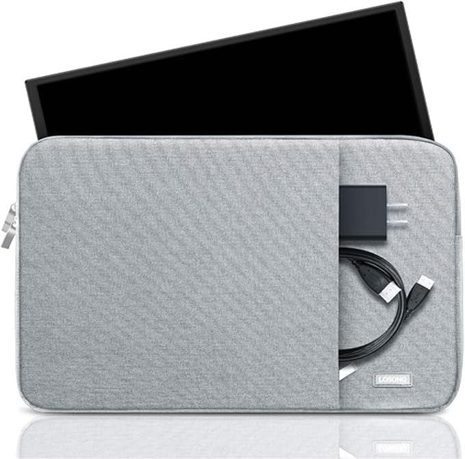 Portable Monitor Case 18.5 Inch,Protective Carrying Sleeve for Most 18.5 in Portable Monitors,Water Resistant Portable Laptop Display Bag with Accessory Pocket,Size-17.7"x11.2" Gray