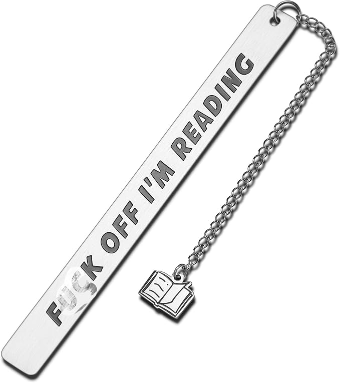 Funny Christmas Bookmarks for Women, FCK Off I'm Reading Book Gifts for Book Lovers Men Women Friends, Birthday Gift Book Mark for Reading Women Writers Teachers, Stocking Stuffers Present