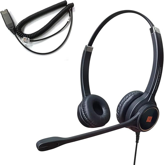 IPD IPH-255 Phone Headset with Noise Cancelling Microphone for Office and Call Center-Compatible with Avaya 1608 1616 9601 9608 9611 9611G 9620 9621 9630 9631 9640 9641 9650 9670 J139 J159 J169 J179